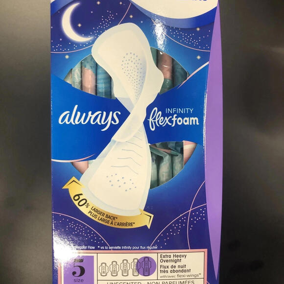 ** Always Feminine Pads for Women, Flexfoam Pads with Wings, Size 5,(3 pack ) - Picture 2 of 4
